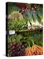 Vegetable Stall at Saturday Market, Salamanca Place, Hobart, Tasmania, Australia-David Wall-Stretched Canvas