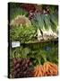 Vegetable Stall at Saturday Market, Salamanca Place, Hobart, Tasmania, Australia-David Wall-Stretched Canvas