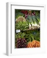 Vegetable Stall at Saturday Market, Salamanca Place, Hobart, Tasmania, Australia-David Wall-Framed Photographic Print