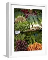 Vegetable Stall at Saturday Market, Salamanca Place, Hobart, Tasmania, Australia-David Wall-Framed Photographic Print