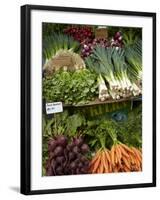 Vegetable Stall at Saturday Market, Salamanca Place, Hobart, Tasmania, Australia-David Wall-Framed Photographic Print