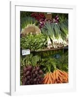 Vegetable Stall at Saturday Market, Salamanca Place, Hobart, Tasmania, Australia-David Wall-Framed Photographic Print