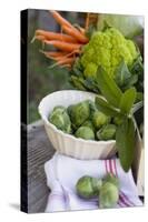 Vegetable Still Life with Brussels Sprouts and Green Cauliflower-Eising Studio - Food Photo and Video-Stretched Canvas