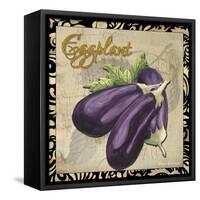 Vegetables 1 Eggplant-Megan Aroon Duncanson-Framed Stretched Canvas