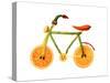 Vegetables and Fruit Forming the Shape of a Bicycle-Luzia Ellert-Stretched Canvas