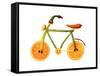 Vegetables and Fruit Forming the Shape of a Bicycle-Luzia Ellert-Framed Stretched Canvas