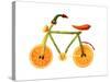 Vegetables and Fruit Forming the Shape of a Bicycle-Luzia Ellert-Stretched Canvas