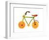 Vegetables and Fruit Forming the Shape of a Bicycle-Luzia Ellert-Framed Photographic Print