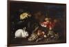 Vegetables and Fruit with Rabbits in a Landscape-George Wesley Bellows-Framed Giclee Print