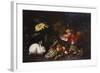 Vegetables and Fruit with Rabbits in a Landscape-George Wesley Bellows-Framed Giclee Print