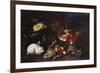 Vegetables and Fruit with Rabbits in a Landscape-George Wesley Bellows-Framed Giclee Print