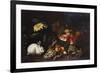 Vegetables and Fruit with Rabbits in a Landscape-George Wesley Bellows-Framed Giclee Print