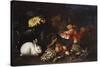 Vegetables and Fruit with Rabbits in a Landscape-George Wesley Bellows-Stretched Canvas
