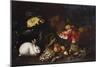 Vegetables and Fruit with Rabbits in a Landscape-George Wesley Bellows-Mounted Giclee Print