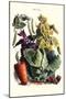 Vegetables; Cabbage, Peas, Strawberries, and Carrot-Philippe-Victoire Leveque de Vilmorin-Mounted Art Print