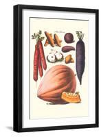 Vegetables; Carrot, Potato, Onion, and Pumpkin-Philippe-Victoire Leveque de Vilmorin-Framed Art Print