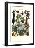 Vegetables; Cucumber, Cabbage, Eggplant, Potato, and Beet-Philippe-Victoire Leveque de Vilmorin-Framed Art Print