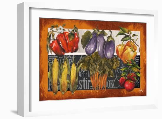 Vegetables Farm Fresh-Elizabeth Medley-Framed Art Print