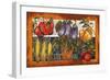 Vegetables Farm Fresh-Elizabeth Medley-Framed Art Print