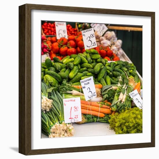 Vegetables for Sale at Local Market in Poland.-Curioso Travel Photography-Framed Photographic Print