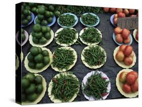Vegetables in the Market, Chiang Mai, Thailand, Southeast Asia-Liba Taylor-Stretched Canvas