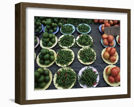 Vegetables in the Market, Chiang Mai, Thailand, Southeast Asia-Liba Taylor-Framed Photographic Print