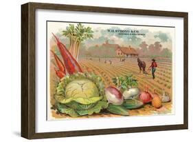 Vegetables, Old Fashioned Farm-null-Framed Art Print