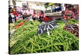 Vegetables on Sale at the Covered Market in Central Valencia, Spain, Europe-David Pickford-Stretched Canvas