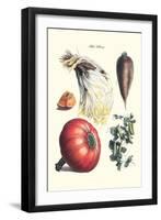 Vegetables; Peas, Melon, Brussel Sprouts, Gourb,-Philippe-Victoire Leveque de Vilmorin-Framed Art Print