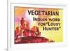 Vegetarian Indian Word for Lousy Hunter Funny Poster-Ephemera-Framed Photo