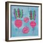 Veggie Time IV Blue-Farida Zaman-Framed Art Print