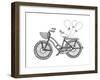 Vehicle Bicycle Balloons-Neeti Goswami-Framed Art Print