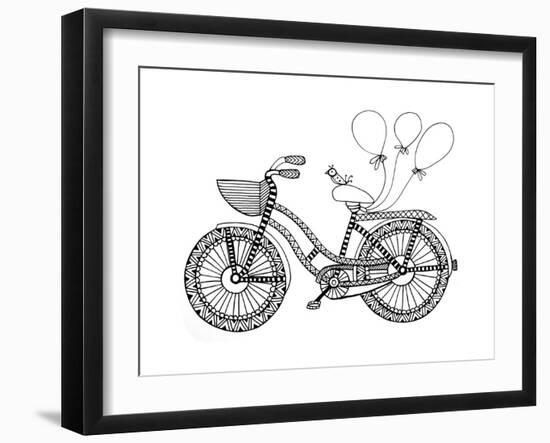 Vehicle Bicycle Balloons-Neeti Goswami-Framed Art Print