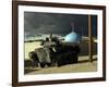 Vehicle Commander Glares into the Military Operations on Urban Terrain Town-Stocktrek Images-Framed Photographic Print