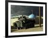 Vehicle Commander Glares into the Military Operations on Urban Terrain Town-Stocktrek Images-Framed Photographic Print