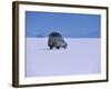 Vehicle Drives across the Crusted Salt of the Salar De Uyuni, the Largest Salt Flat in the World-John Warburton-lee-Framed Photographic Print