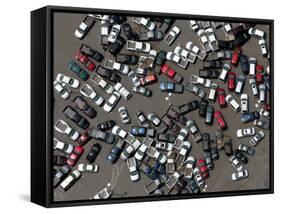 Vehicles Damaged by Hurricane Katrina-null-Framed Stretched Canvas