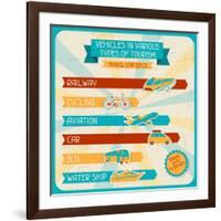 Vehicles In Various Types Of Tourism-incomible-Framed Art Print