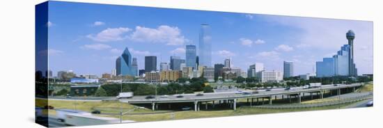 Vehicles Moving on a Road, Dallas, Texas, USA-null-Stretched Canvas