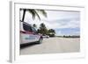 Vehicles of the Ocean Rescue in the Lummus Park, Ocean Drive, Art Deco District-Axel Schmies-Framed Photographic Print