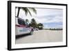 Vehicles of the Ocean Rescue in the Lummus Park, Ocean Drive, Art Deco District-Axel Schmies-Framed Photographic Print