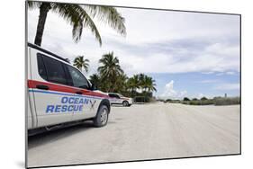 Vehicles of the Ocean Rescue in the Lummus Park, Ocean Drive, Art Deco District-Axel Schmies-Mounted Photographic Print