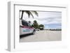 Vehicles of the Ocean Rescue in the Lummus Park, Ocean Drive, Art Deco District-Axel Schmies-Framed Photographic Print