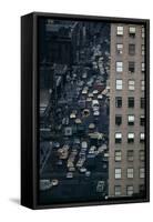Vehicles on Manhattan's Sixth Avenue at 42nd Street in NYC in 1970s-null-Framed Stretched Canvas