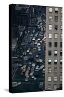 Vehicles on Manhattan's Sixth Avenue at 42nd Street in NYC in 1970s-null-Stretched Canvas