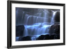 Veil Fall Water Cascading Down Tvindefossen Waterfall-null-Framed Photographic Print