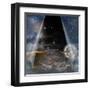 Veil Of Sky Pulled Open To Reveal Other-rolffimages-Framed Art Print