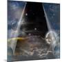 Veil Of Sky Pulled Open To Reveal Other-rolffimages-Mounted Art Print