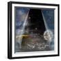 Veil Of Sky Pulled Open To Reveal Other-rolffimages-Framed Art Print