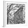 Veiled Flatiron Building (b/w) (detail)-Erin Clark-Framed Art Print